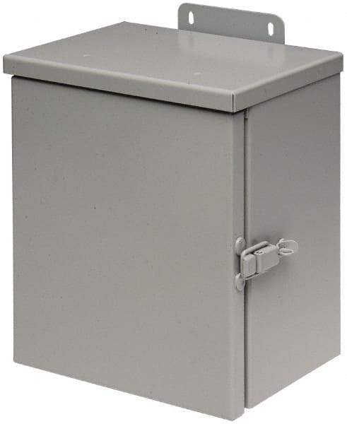 Cooper B-Line - Steel Junction Box Enclosure Hinge Flat Cover - NEMA 3R, 16" Wide x 20" High x 6" Deep, Rainproof - USA Tool & Supply