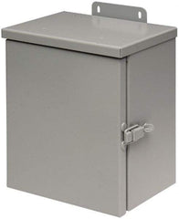 Cooper B-Line - Steel Junction Box Enclosure Hinge Flat Cover - NEMA 3R, 8" Wide x 10" High x 6" Deep, Rainproof - USA Tool & Supply