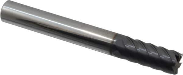 Niagara Cutter - 1/2", 1-1/8" LOC, 1/2" Shank Diam, 4" OAL, 6 Flute, Solid Carbide Square End Mill - Single End, AlTiN Finish, Spiral Flute, 45° Helix, Centercutting, Right Hand Cut, Right Hand Flute - USA Tool & Supply