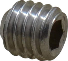 Value Collection - #10-32 UNF, 3/16" OAL, Flat Point Set Screw - Grade Austenitic A2 Stainless Steel, 3/32" Key - USA Tool & Supply