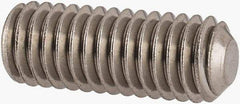 Value Collection - #10-32 UNF, 1/2" OAL, Flat Point Set Screw - Grade Austenitic A2 Stainless Steel, 3/32" Key - USA Tool & Supply
