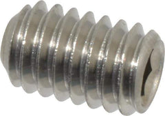 Value Collection - 5/16-18 UNC, 1/2" OAL, Flat Point Set Screw - Grade Austenitic A2 Stainless Steel, 5/32" Key - USA Tool & Supply