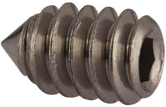 Value Collection - #4-40 UNC, 3/16" OAL, Cone Point Set Screw - Grade Austenitic A2 Stainless Steel, 0.05" Key - USA Tool & Supply