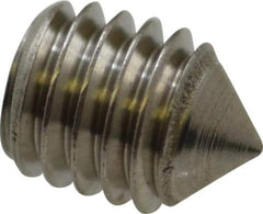Value Collection - #10-32 UNF, 1/4" OAL, Cone Point Set Screw - Grade Austenitic A2 Stainless Steel, 3/32" Key - USA Tool & Supply