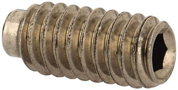 Value Collection - #8-32 UNC, 3/8" OAL, Half Dog Point Set Screw - Grade Austenitic A2 Stainless Steel, 5/64" Key - USA Tool & Supply
