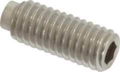 Value Collection - #10-32 UNF, 1/2" OAL, Half Dog Point Set Screw - Grade Austenitic A2 Stainless Steel, 3/32" Key - USA Tool & Supply