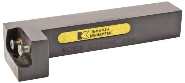 Kennametal - KGME, Right Hand, Indexable Grooving Tool Holder - 25mm Shank Height, 25mm Shank Width, 150.25mm OAL - USA Tool & Supply