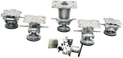 Vestil - 7-3/4" Mounting Height, Floor Lock for 6" Diam Caster Wheels - 1" Retracted Clearance, 4-1/2" x 6" Top Plate Size, 2-7/16" x 4-5/16" Bolt Hole Spacing - USA Tool & Supply
