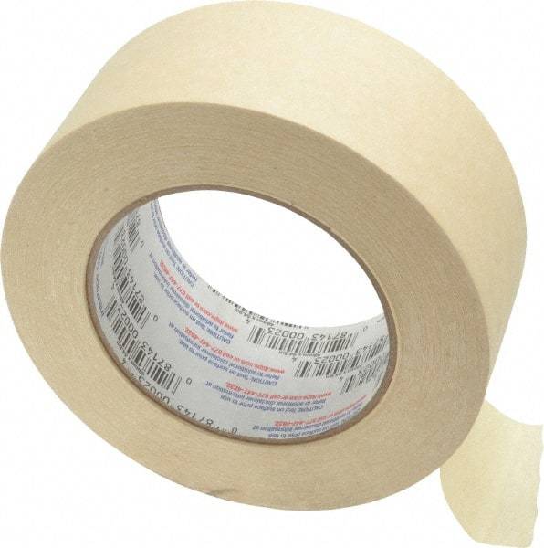Intertape - 2" Wide x 60 Yd Long Tan Paper Masking Tape - Series PG505, 5.8 mil Thick, 20 In/Lb Tensile Strength - USA Tool & Supply