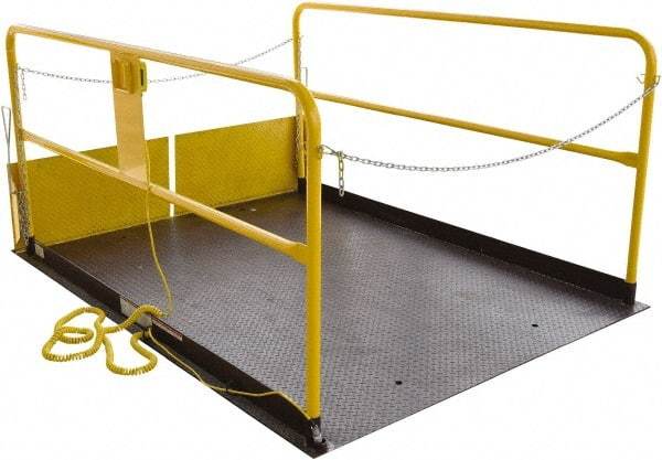 Vestil - 5,000 Lb Capacity Electric Hydraulic Dock Scissor Lift Table - 8" Lift Height, 96" Platform Length x 72" Platform Width - USA Tool & Supply