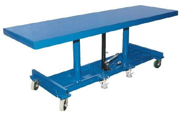 Vestil - 2,000 Lb Capacity Long Deck Mobile Lift Table - 31" Lift Height, 72" Platform Length x 30" Platform Width - USA Tool & Supply