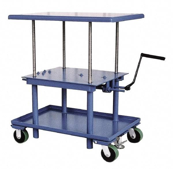 Vestil - 2,000 Lb Capacity Mechanical Lift Table - 28" Lift Height, 42" Platform Length x 24" Platform Width - USA Tool & Supply