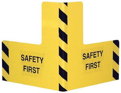 Vestil - 16" Long, Steel Corner Protector - Yellow, 8" High x 16" Wide Side - USA Tool & Supply