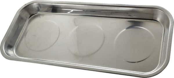 Eclipse - 14-3/16" Long x 6-1/4" Wide Magnetic Tray - Stainless Steel with Rubber-Coated Ferrite - USA Tool & Supply