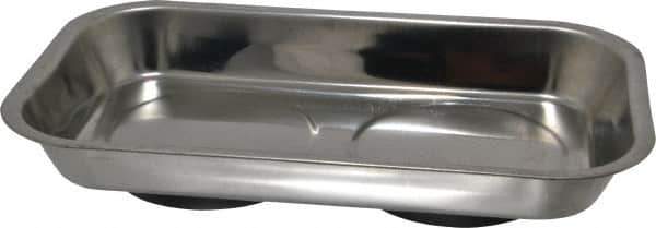 Eclipse - 9-1/2" Long x 5-9/16" Wide Magnetic Tray - Stainless Steel with Rubber-Coated Ferrite - USA Tool & Supply