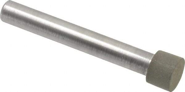 Made in USA - 3/8" Head Diam x 1/4" Head Thickness CBN Grinding Pin - 1/4" Shank Diam x 1-3/4" Shank Length - USA Tool & Supply