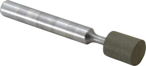 Made in USA - 3/8" Head Diam x 3/8" Head Thickness Diamond (Abrasive) Grinding Pin - 1/4" Shank Diam x 1-3/4" Shank Length - USA Tool & Supply