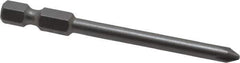 Wera - #1 Phillips Screwdriver Bit - 1/4" Drive, 2-3/4" OAL - USA Tool & Supply