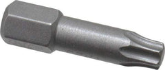 Wera - 1/4" Drive T25 Torx Screwdriver Bit - 1" OAL, Insert Bit - USA Tool & Supply