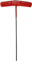 Bondhus - 2mm Hex, T-Handle Cushion Grip, Ball End Hex Key - 150mm OAL, Protanium High Torque Steel, Metric System of Measurement - USA Tool & Supply