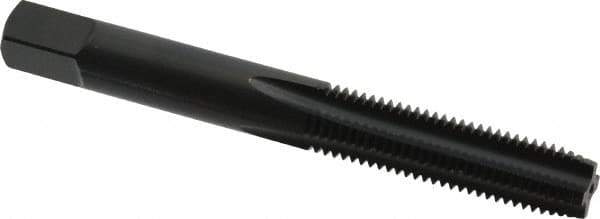 OSG - 5/16-24 UNF 3B 4 Flute Nitride/Oxide Finish High Speed Steel Straight Flute Standard Hand Tap - Plug, Right Hand Thread, 2-23/32" OAL, 1-1/8" Thread Length, H3 Limit, Oversize - Exact Industrial Supply