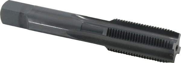 OSG - 3/4-16 UNF 3B 4 Flute Nitride/Oxide Finish High Speed Steel Straight Flute Standard Hand Tap - Plug, Right Hand Thread, 4-1/4" OAL, 2" Thread Length, H3 Limit, Oversize - Exact Industrial Supply