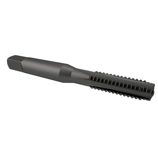 OSG - 5/16-18 UNC 3B 4 Flute Nitride/Oxide Finish High Speed Steel Straight Flute Standard Hand Tap - Bottoming, Right Hand Thread, 2-23/32" OAL, 1-1/8" Thread Length, H3 Limit, Oversize - Exact Industrial Supply