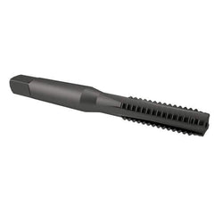 OSG - 5/16-18 UNC 3B 4 Flute Nitride/Oxide Finish High Speed Steel Straight Flute Standard Hand Tap - Bottoming, Right Hand Thread, 2-23/32" OAL, 1-1/8" Thread Length, H3 Limit, Oversize - Exact Industrial Supply