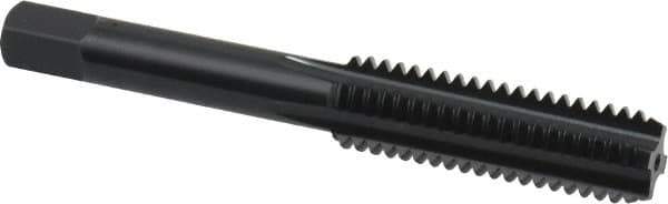 OSG - 7/16-14 UNC 4 Flute Nitride/Oxide Finish High Speed Steel Straight Flute Standard Hand Tap - Bottoming, Right Hand Thread, 3-5/32" OAL, 1-7/16" Thread Length, H3 Limit, Oversize - Exact Industrial Supply