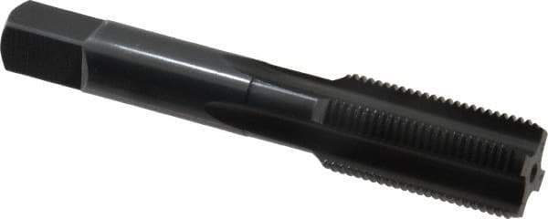 OSG - 3/4-16 UNF 3B 4 Flute Nitride/Oxide Finish High Speed Steel Straight Flute Standard Hand Tap - Bottoming, Right Hand Thread, 4-1/4" OAL, 2" Thread Length, H3 Limit, Oversize - Exact Industrial Supply