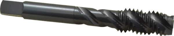 OSG - 1/2-13 UNC 3 Flute 3B Plug Spiral Flute Tap - High Speed Steel, Oxide Finish, 3-3/8" OAL, Right Hand Flute, Right Hand Thread, H3, Series 107 - USA Tool & Supply