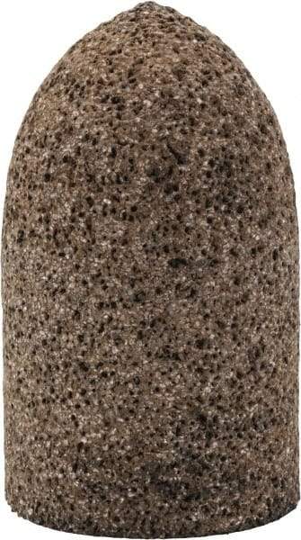 Grier Abrasives - Type 16, 1-1/2" Max Diam, 2-1/2" Head Thickness, 24 Grit Cone - Aluminum Oxide, Very Coarse Grade, 3/8-24 Shank Thread - USA Tool & Supply