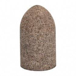 Grier Abrasives - Type 16, 1-1/2" Max Diam, 2-1/2" Head Thickness, 24 Grit Cone - Aluminum Oxide, Very Coarse Grade, 5/8-11 Shank Thread - USA Tool & Supply