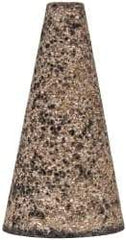 Grier Abrasives - Type 17, 1-1/2" Max Diam, 3" Head Thickness, 16 Grit Square Tip Cone - Aluminum Oxide, Very Coarse Grade, 3/8-24 Shank Thread - USA Tool & Supply