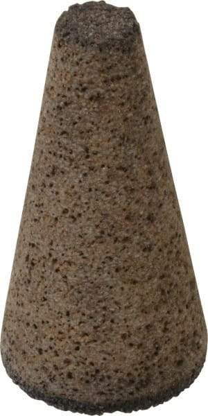 Grier Abrasives - Type 17, 2" Max Diam, 4" Head Thickness, 16 Grit Square Tip Cone - Aluminum Oxide, Very Coarse Grade, 5/8-11 Shank Thread - USA Tool & Supply
