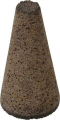 Grier Abrasives - Type 17, 2" Max Diam, 4" Head Thickness, 16 Grit Square Tip Cone - Aluminum Oxide, Very Coarse Grade, 5/8-11 Shank Thread - USA Tool & Supply