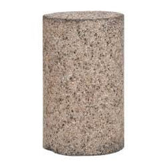Grier Abrasives - Type 18, 1-1/2" Max Diam, 2-1/2" Head Thickness, 24 Grit Square Tip Plug - Aluminum Oxide, Very Coarse Grade, 3/8-24 Shank Thread - USA Tool & Supply
