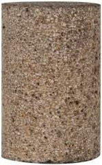 Grier Abrasives - Type 18, 1-1/2" Max Diam, 2-1/2" Head Thickness, 16 Grit Square Tip Plug - Aluminum Oxide, Very Coarse Grade, 3/8-24 Shank Thread - USA Tool & Supply