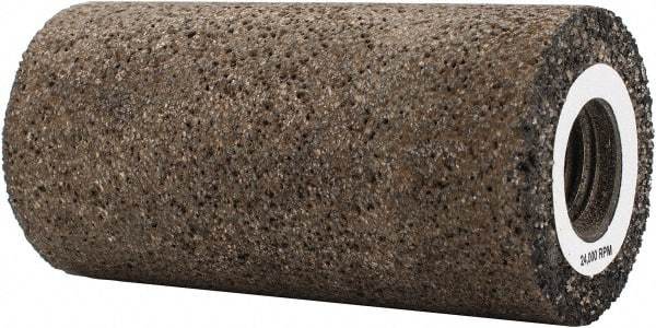Grier Abrasives - Type 18, 1-1/2" Max Diam, 3" Head Thickness, 24 Grit Square Tip Plug - Aluminum Oxide, Very Coarse Grade, 5/8-11 Shank Thread - USA Tool & Supply