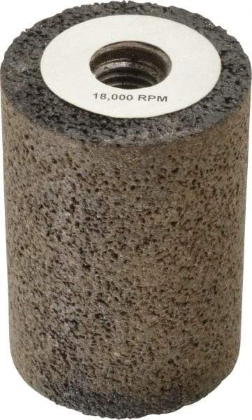 Grier Abrasives - Type 18, 2" Max Diam, 3" Head Thickness, 16 Grit Square Tip Plug - Aluminum Oxide, Very Coarse Grade, 5/8-11 Shank Thread - USA Tool & Supply