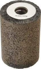 Grier Abrasives - Type 18, 2" Max Diam, 3" Head Thickness, 16 Grit Square Tip Plug - Aluminum Oxide, Very Coarse Grade, 5/8-11 Shank Thread - USA Tool & Supply