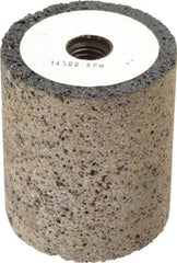 Grier Abrasives - Type 18, 2-1/2" Max Diam, 3" Head Thickness, 16 Grit Square Tip Plug - Aluminum Oxide, Very Coarse Grade, 5/8-11 Shank Thread - USA Tool & Supply