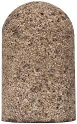 Grier Abrasives - Type 18R, 1-1/2" Max Diam, 2-1/2" Head Thickness, 16 Grit Round Tip Plug - Aluminum Oxide, Very Coarse Grade, 5/8-11 Shank Thread - USA Tool & Supply
