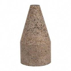 Grier Abrasives - Type 19, 2" Max Diam, 4" Head Thickness, 16 Grit Square Tip Plug - Aluminum Oxide, Very Coarse Grade, 5/8-11 Shank Thread - USA Tool & Supply