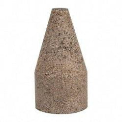 Grier Abrasives - Type 19, 2" Max Diam, 4" Head Thickness, 16 Grit Square Tip Plug - Aluminum Oxide, Very Coarse Grade, 5/8-11 Shank Thread - USA Tool & Supply