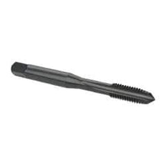 OSG - M6x1.00 Metric Coarse 6H 3 Flute Nitride/Oxide Finish High Speed Steel Straight Flute Standard Hand Tap - Plug, Right Hand Thread, 2-1/2" OAL, 1" Thread Length, D5 Limit, Oversize - Exact Industrial Supply