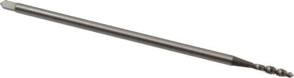 OSG - #4-40 UNC 2 Flute H2 Bright Finish High Speed Steel Spiral Flute Extension Tap - Plug Chamfer, 4" OAL, 2B/3B Class of Fit - USA Tool & Supply