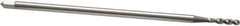 OSG - #4-40 UNC 2 Flute H2 Bright Finish High Speed Steel Spiral Flute Extension Tap - Bottoming Chamfer, 4" OAL, 2B/3B Class of Fit - Exact Industrial Supply