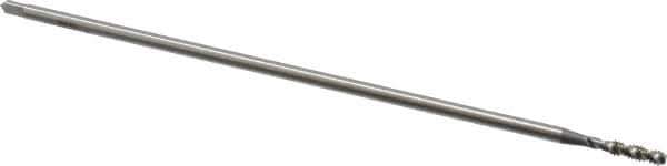 OSG - #6-32 UNC 2 Flute H3 Bright Finish High Speed Steel Spiral Flute Extension Tap - Bottoming Chamfer, 6" OAL, 2B Class of Fit - USA Tool & Supply