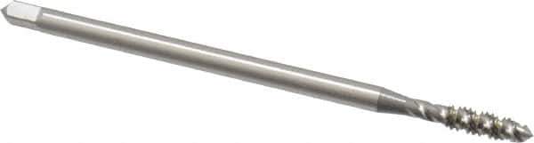 OSG - #10-24 UNC 3 Flute H3 Bright Finish High Speed Steel Spiral Flute Extension Tap - Plug Chamfer, 4" OAL, 2B/3B Class of Fit - Exact Industrial Supply